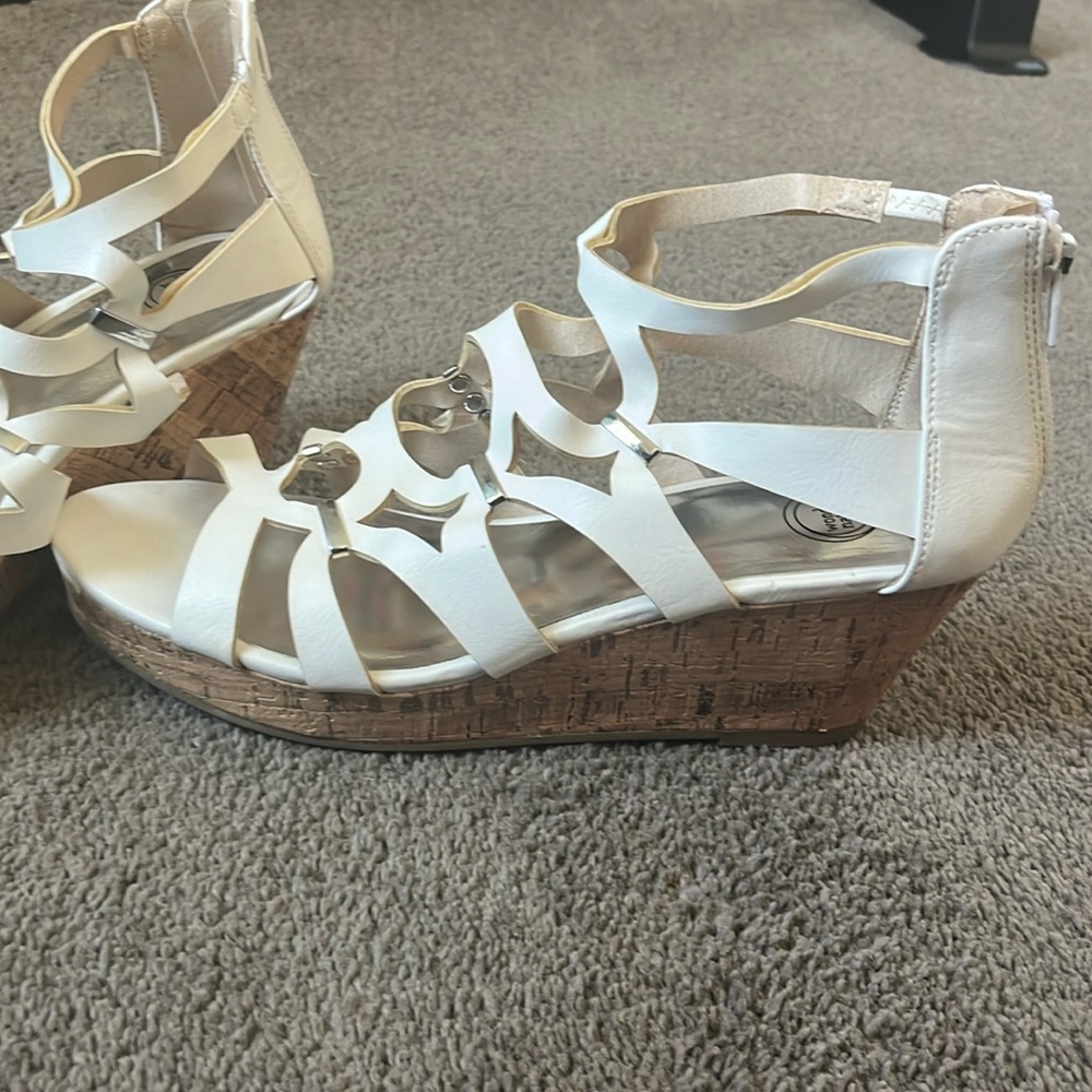 Women’s White Wedge Heels